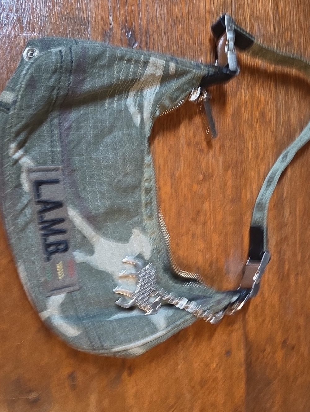 L.A.M.B. Camouflage Mini Shoulder Bag in Olive and Tan